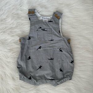 Tommy Bahamas Shark Pattern Romper Onesie